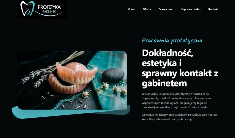 Podgląd projektu Protetyka Radliński Rybnik